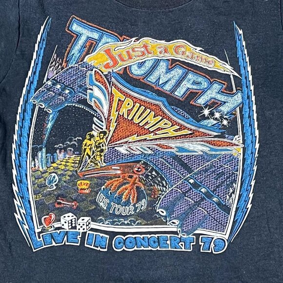 VTG 70s Triumph Live in Concert 79 T-Shirt Size Small - Picture 3 of 6